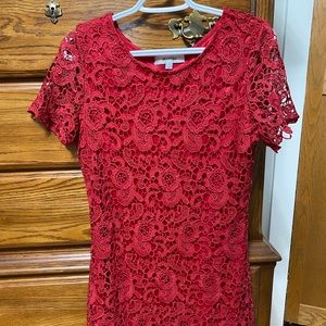 Maniju size L red lace dress
